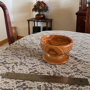 Hand turned wooden bowl